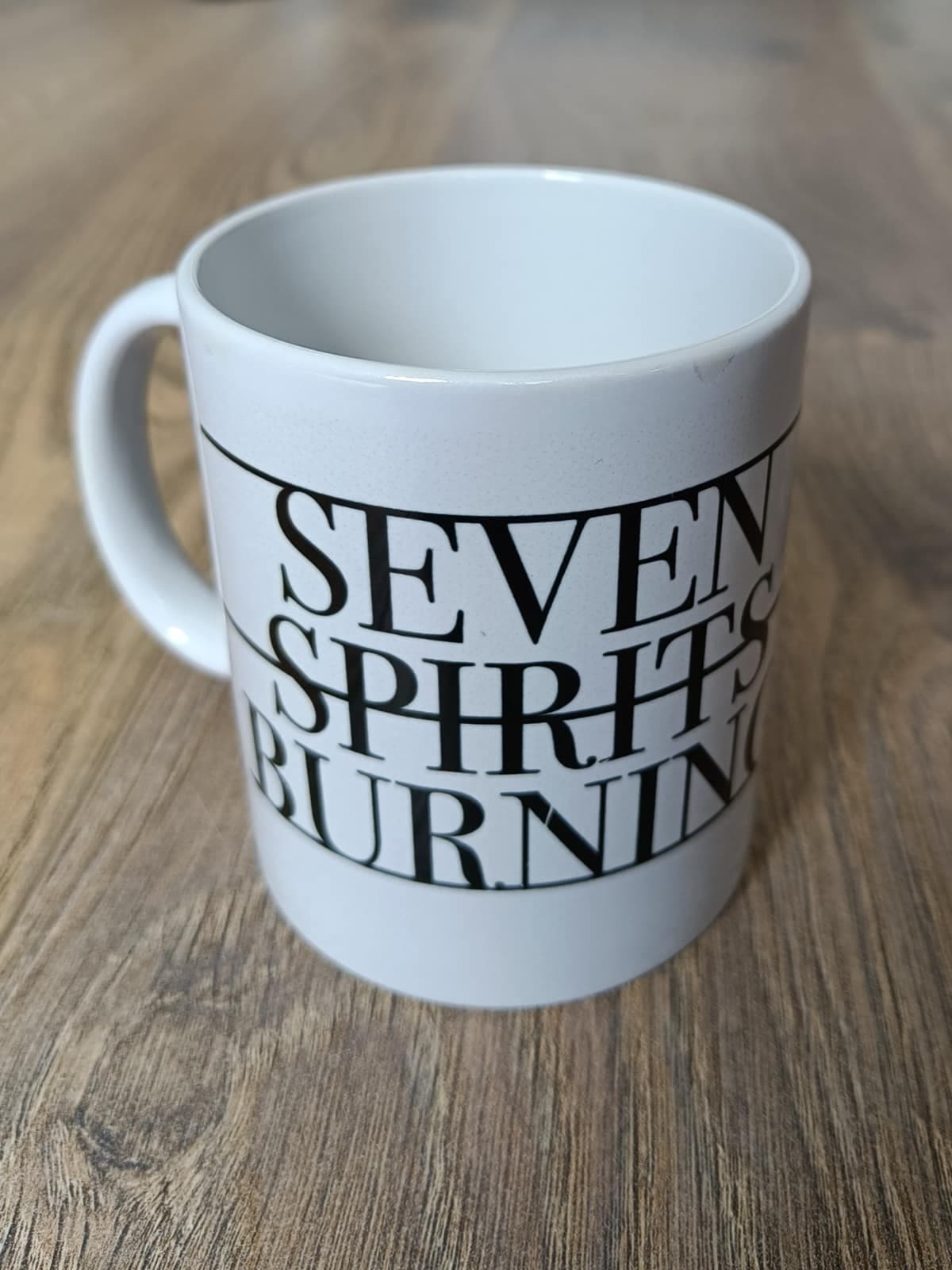 Seven Spirits Burning ceramic mug, side view